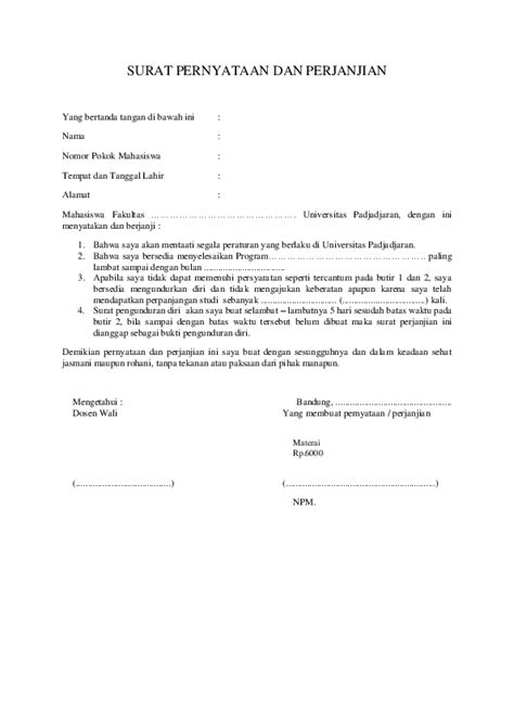Detail Contoh Surat Pernyataan Perjanjian Koleksi Nomer 13