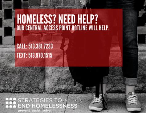 Help For Homeless Central Access Point Hotline 513 381 Safe