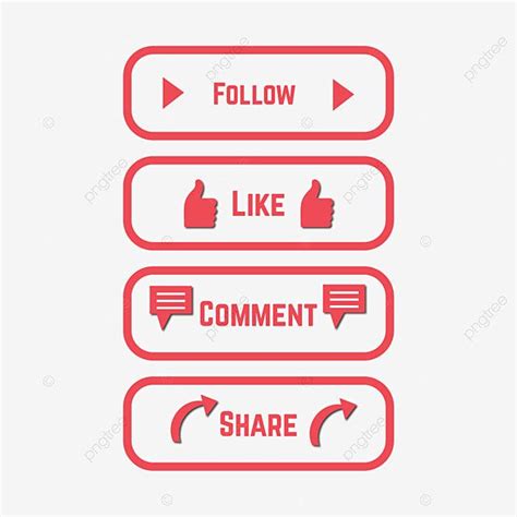 Like Comment Share Vector Hd PNG Images Transparent Instagram Like