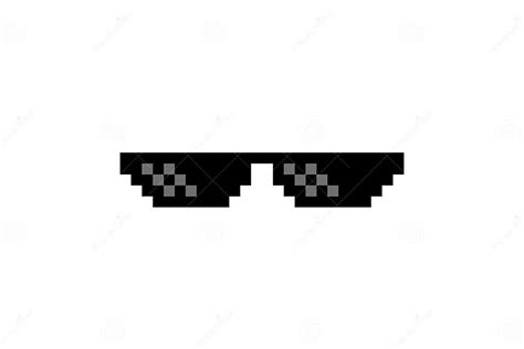 Thug Life Pixel Art Glasses Stock Vector Illustration Of Thug Dealer 129756890