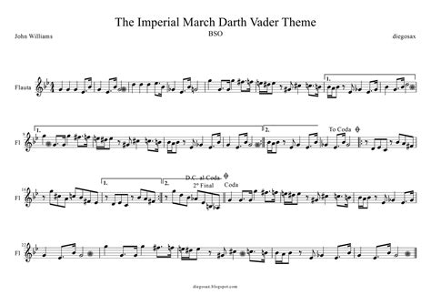 Star wars soundtrack and music score for flute (flauta travesera y dulce sparitti partiture). The imperial march, Clarinet sheet music, Saxophone sheet music
