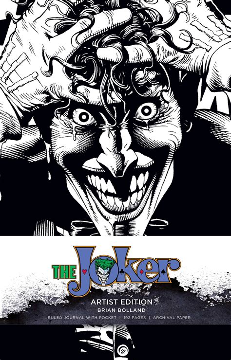 Dc Comics The Joker Hardcover Ruled Journal Artist Edition Book By