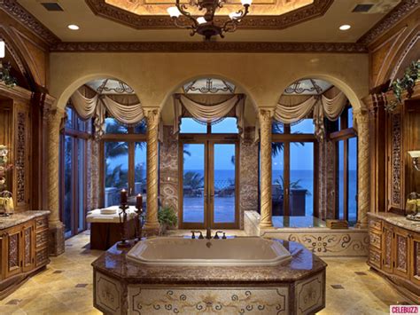 Inside Chris Clines Beachfront Mega Mansion Dream Bathrooms Tuscan