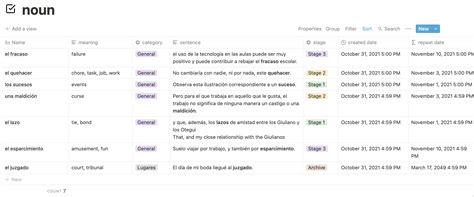 Language Learning Vocabulary Template Notionhub