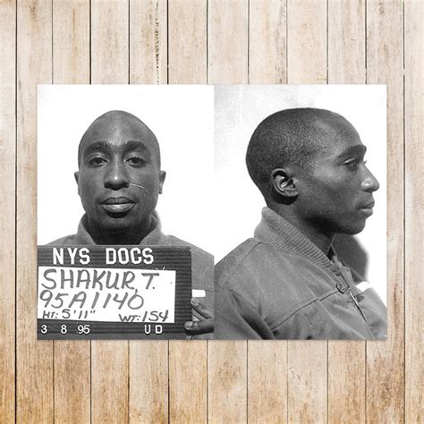 Tupac Shakur Mugshot Celebrities Mugshots 2pac Print Etsy