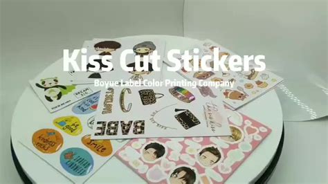 Custom Print Logo Kiss Cut Sticker Sheetindividual Full Color Adhesive