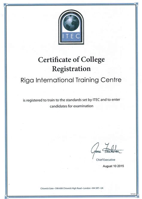 Itec Certification Riga International School