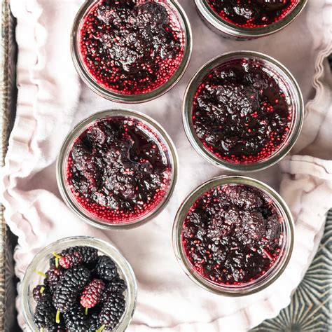 Mulberry Jam Recipe for canning (fruit juice sweetened)