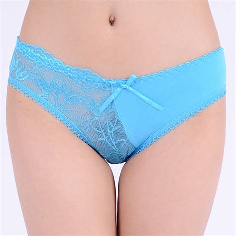 Sexy Brand Women Lace Panties Briefs Female Knikers Half Lace Underwear Nylon Transparent