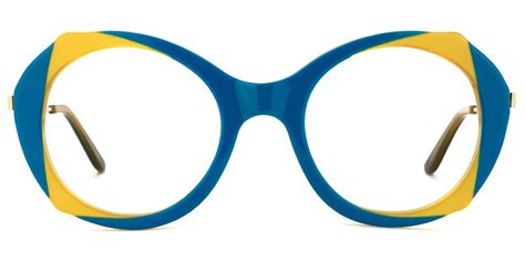 aldelina round blue eyeglasses vooglam