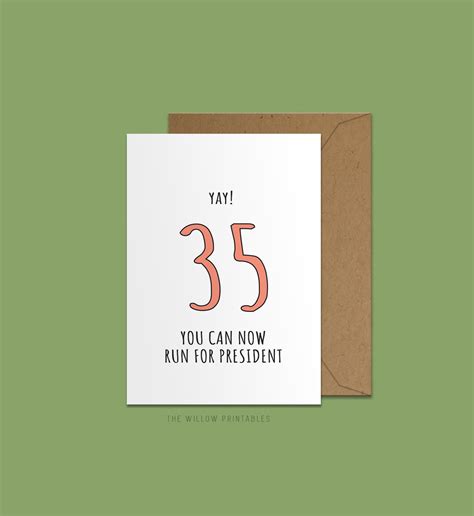 Happy 35th Birthday Card Printable Bday Card For Best Friend Etsy Uk