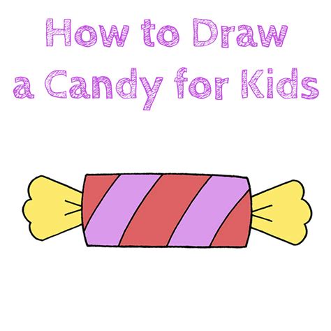 How To Draw Cute Candy Drawing Sweets Drawing Very Easy Drawings Cute