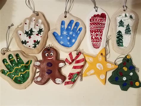 Simple Salt Dough Ornaments Of Babys Foothand Prints For Her First