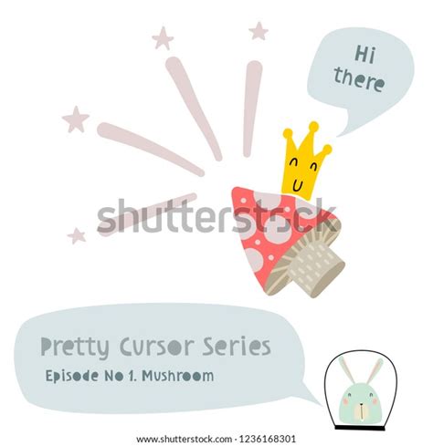 Series Cute Funny Cursors Pointers Childrens Stock Vector Royalty Free
