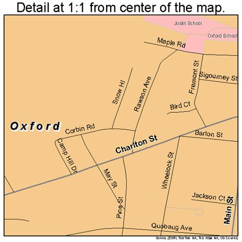 Oxford Massachusetts Street Map 2551790