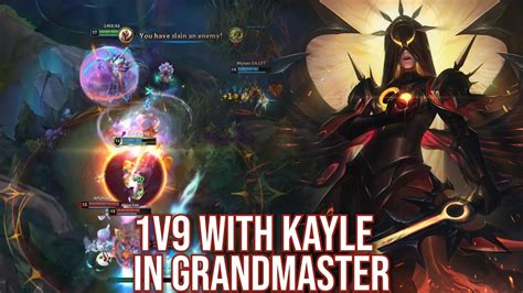 Kayle 1v9 In Grandmaster With My New Setup For Kayle Kayle Vs Ahri