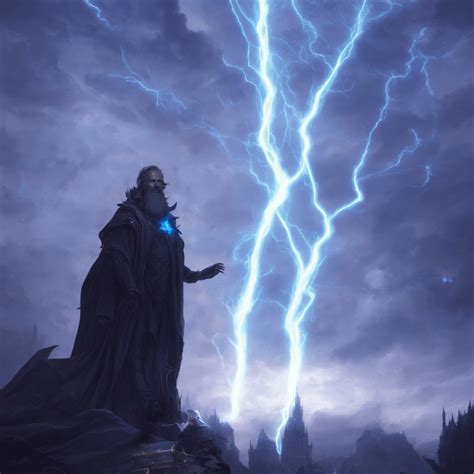 Dark Lightning Wizard Rstablediffusion