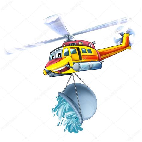 Cartoon Fire Helicopter — Stock Photo © Illustratorhft 53773567