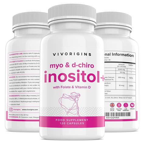 Buy Premium Inositol S Myo Inositol And D Chiro Inositol Plus Folate