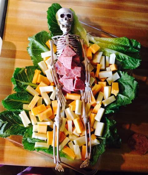 Skeleton Cannibal Cheese N Meat Tray Potluck Halloween Food Halloween