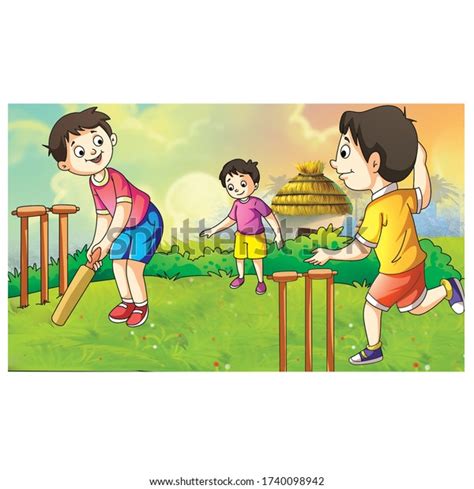 744 Boy Playing Cricket Stock Illustrations Images And Vectors