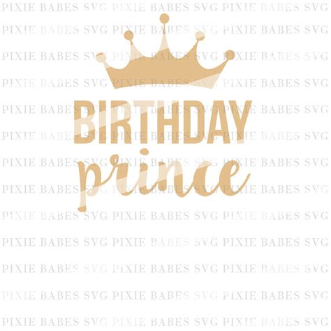 Birthday Prince By Pixie Babes Svg Thehungryjpeg