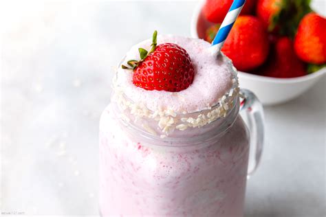 Minute Vanilla Strawberry Milkshake Recipe Strawberry Milkshake Recipe Eatwell