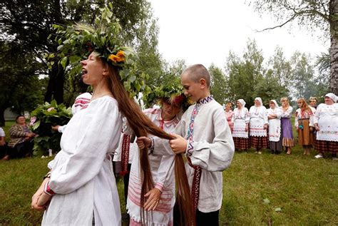 Slavic Festival In The Republic Of Belarus Bride Medieval Dress
