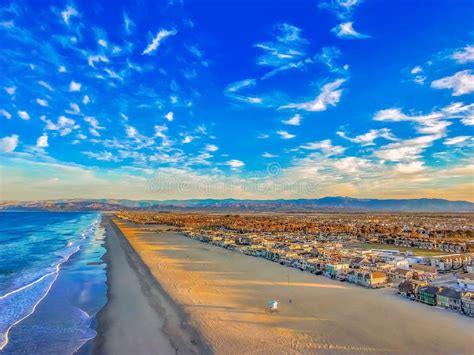 Coastline Of A Hollywood Beach In Oxnard California Stock Image
