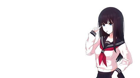 Anime Girl School Uniform Hd Wallpaper Peakpx