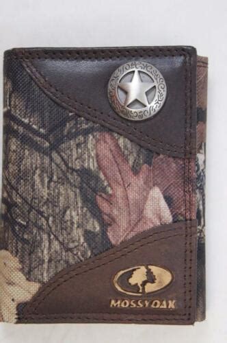 Zep Pro Western Texas Star Mossy Oak Camo Trifold Wallet Tin Gift Box