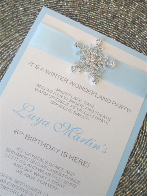 Winter Wonderland Invitation Frozen Invite Baby Blue