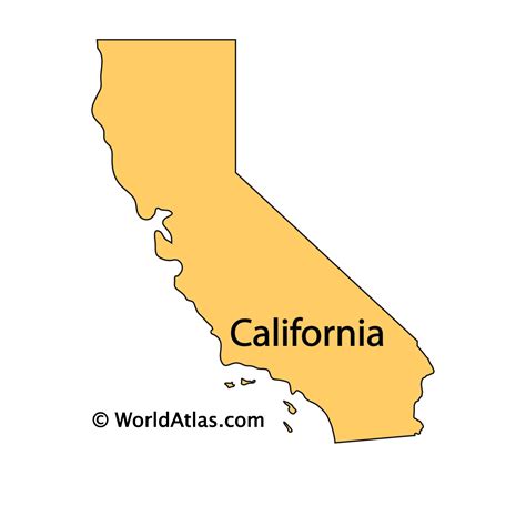 Map Of The State Of California World Map