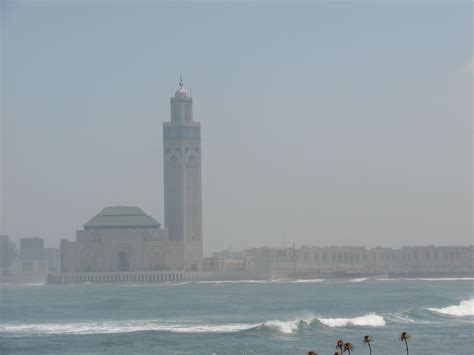 Hassan Ii Mosque From Across The Port Casablanca Willis Tower Mosque