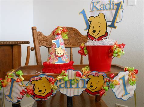 Winnie the pooh first birthday invitations. Winnie the Pooh DIY 1st Birthday Party Package | Winnie ...