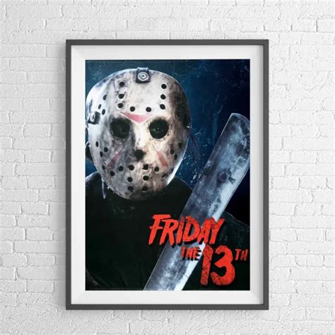 Friday 13th Jason Voorhees Horror Movie Poster Picture Print Sizes A5
