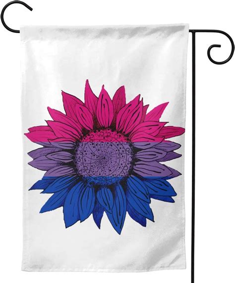 Amazon Com Pielapa Sunflower Bi Bisexual Floral Flowerpride Flag Welcome Flag Outdoor Outside