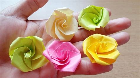 Origami Easy Origami Rose From Post It Note Origami Easy Easy