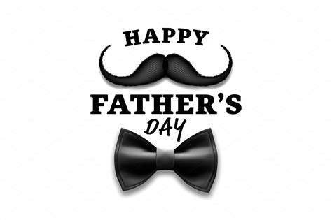 Happy Father S Day Vector Moustache Pre Designed Vector Graphics