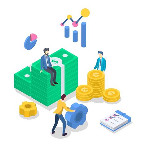 Accounting Isometric Color Vector Illustration Financial Audit Budget