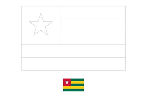 Coloriage Drapeau Togo 2021