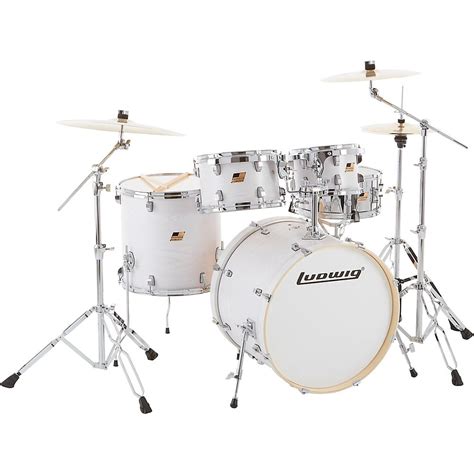 Ludwig Backbeat Elite 5 Piece Complete Drum Set With 22 Bass Drum