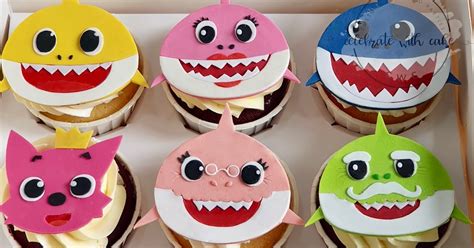 Celebrate With Cake Baby Shark Themed Cupcakes