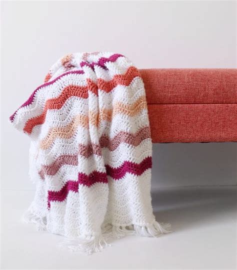 Daisy Farm Crafts Striped Crochet Blanket Afghan Crochet Patterns