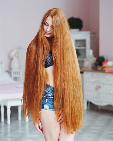 russian woman who suffered from alopecia now has beautiful long hair long red hair long hair