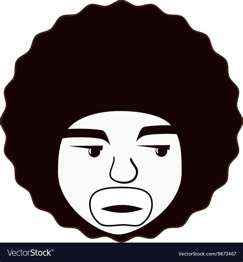 Male Afro Cartoon Royalty Free Vector Image Vectorstock