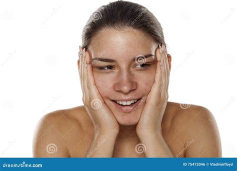 Rubbing Her Face Stock Photo Image Of Background Morning 75472046