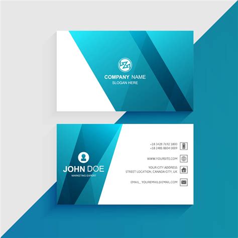 Modern Blue Business Card Template Creative Design 246336 Vector Art At