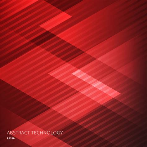 Abstract Elegant Geometric Triangles Red Background With
