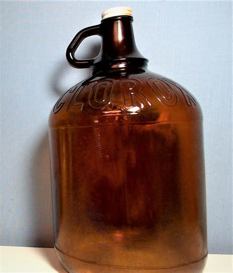 Original 1 Gal Brown Glass Clorox Bottle Etsy